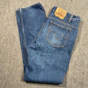 Vintage Levis 505 Jeans Men 38x34 Blue Regular Straight Leg Orange Tab Fit 36x33